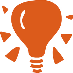 Un foco de idea brillando